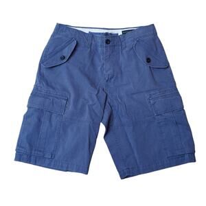 Banana Republic Men Cotton Cargo Drawstring Pocket Shorts Khakis Blue 30